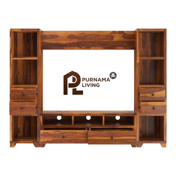 0400181_traver-rosewood-wall-unit-tv-console-entertainment-center Rak Dinding Traver Rosewood, Konsol TV, Pusat Hiburan