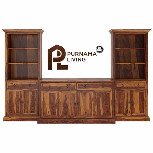 Pusat Hiburan TV Bergaya Pedesaan Lilesville