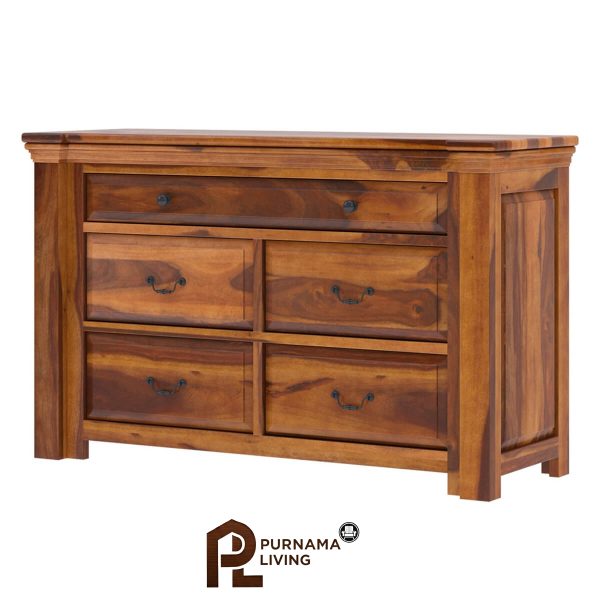 0400757_simply-tudor-rustic-solid-wood-bedroom-dresser-with-5-drawers Lemari Pakaian Kamar Tidur Bergaya Rustic Simply Tudor