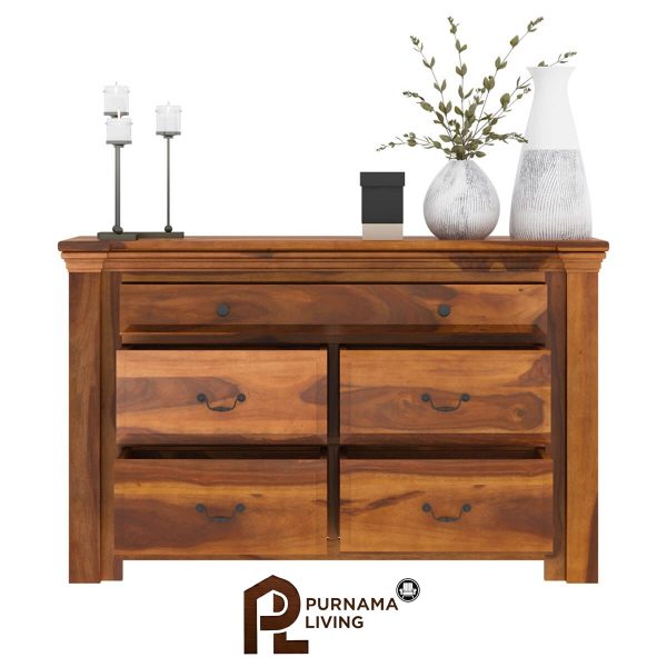 0400758_simply-tudor-rustic-solid-wood-bedroom-dresser-with-5-drawers Lemari Pakaian Kamar Tidur Bergaya Rustic Simply Tudor