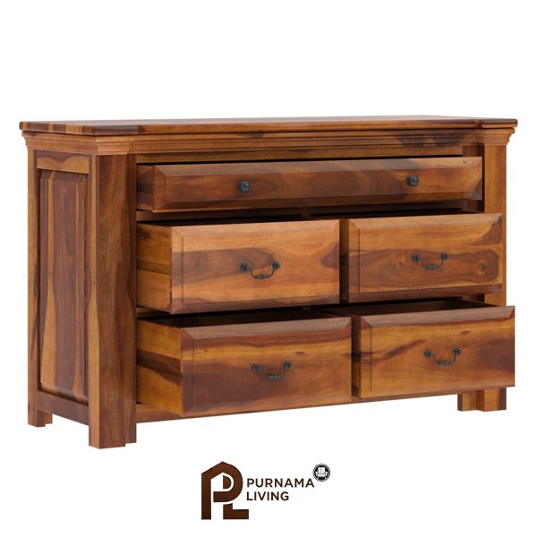 0400762_simply-tudor-rustic-solid-wood-bedroom-dresser-with-5-drawers Lemari Pakaian Kamar Tidur Bergaya Rustic Simply Tudor
