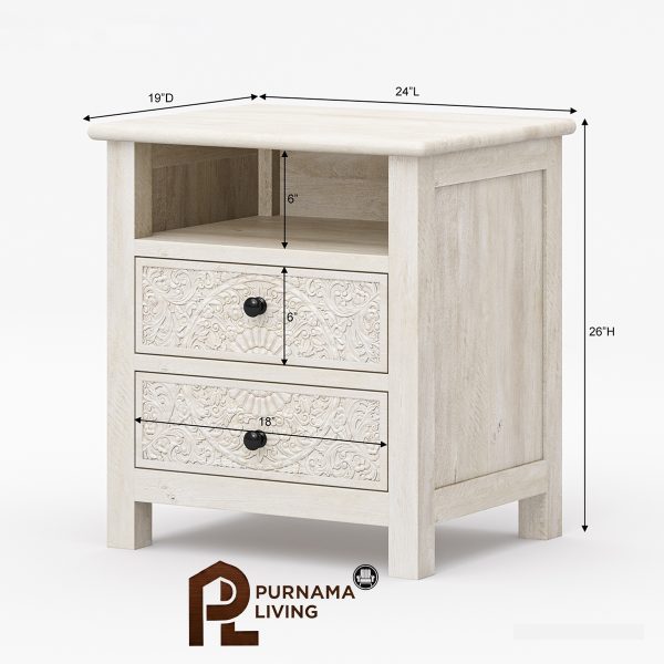 0401242_calistoga-weathered-handcarved-solid-wood-white-nightstand-with-drawer Nakas Putih Gaya Calistoga Ukiran Minimalis