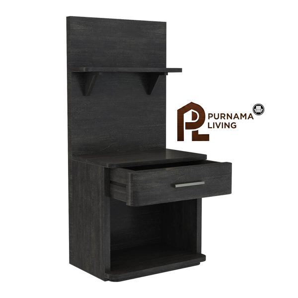 0404006_estherville-modern-charcoal-grey-wooden-bookcase-nightstand Meja Nakas/Rak Buku Abu-abu Gelap Modern Estherville