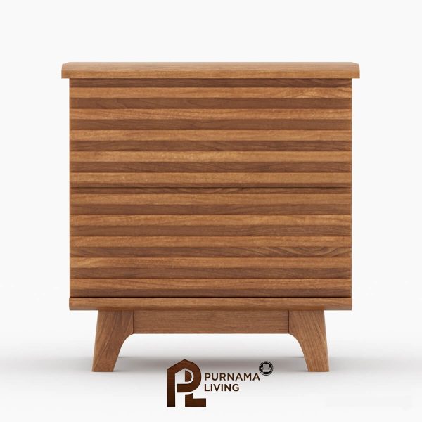 Nakas 2 Laci Model Hackney Gaya Mid-Century Modern