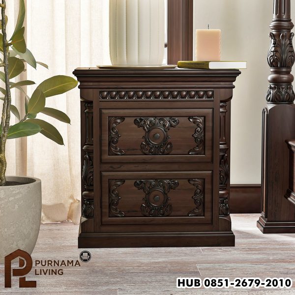 0409197_lindenhurst-mahogany-wood-traditional-2-drawer-nightstand Nakas Tradisional 2 Laci Model Lindenhurst