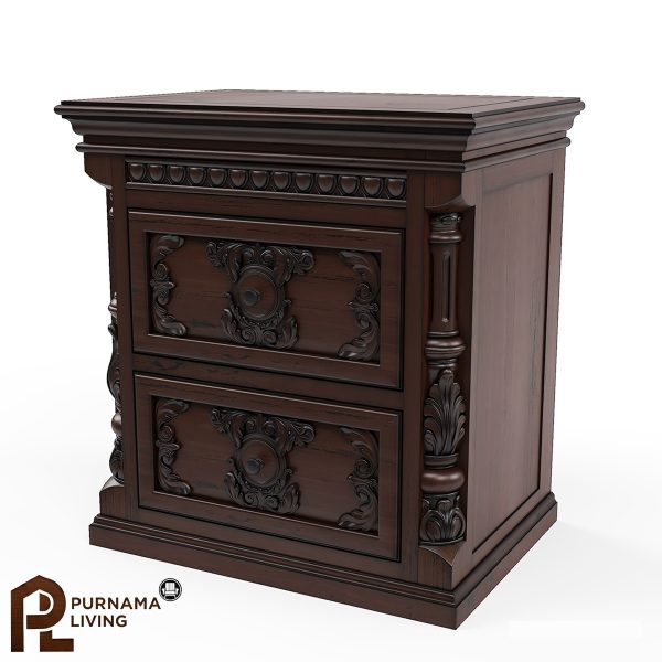 0409198_lindenhurst-mahogany-wood-traditional-2-drawer-nightstand Nakas Tradisional 2 Laci Model Lindenhurst