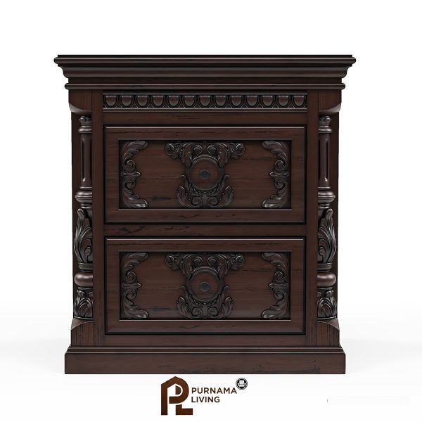 0409199_lindenhurst-mahogany-wood-traditional-2-drawer-nightstand Nakas Tradisional 2 Laci Model Lindenhurst
