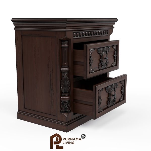 0409201_lindenhurst-mahogany-wood-traditional-2-drawer-nightstand Nakas Tradisional 2 Laci Model Lindenhurst