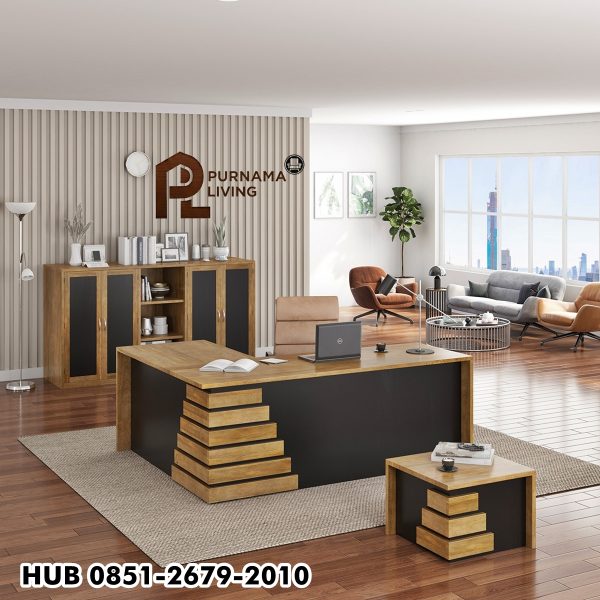 0411916_brisbane-solid-wood-home-office-l-shaped-desk-set Set Furnitur Kantor Rumah Eksekutif Modern Brisbane