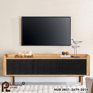 Kabinet Konsol Media Bergaya Mid-Century Modern Prattville
