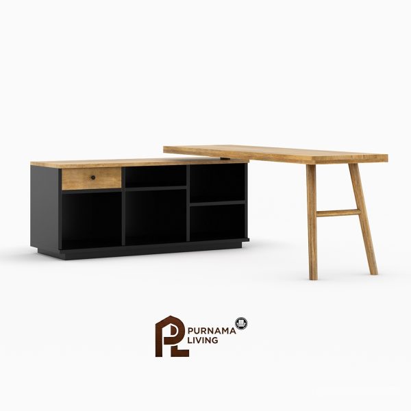 0412108_mendoza-farmhouse-solid-wood-home-office-furniture-set Set Furnitur Kantor Mendoza Gaya Rumah pertanian