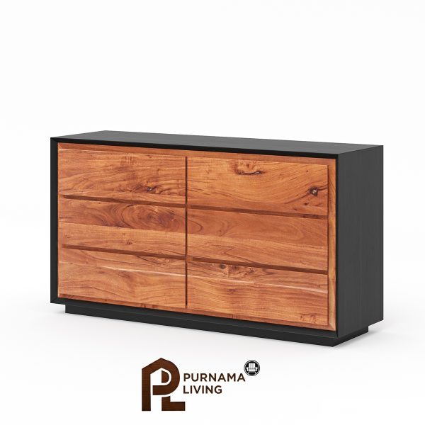 0416548_paradise-modern-rustic-solid-wood-6-drawer-dresser Lemari Laci Kayu Solid Modern Rustic Paradise