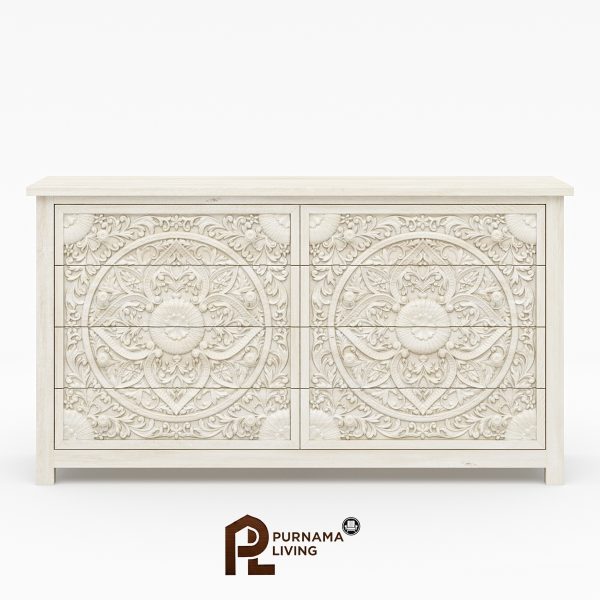 0420046_memphis-weathered-solid-mahogany-wood-bedroom-dresser-with-8-drawers Lemari Pakaian Kamar Tidur Memphis 8 Laci