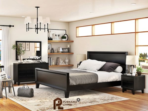 Meja Nakas 2 Laci Mocha Modern Simplicity
